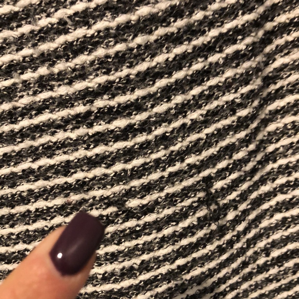 Anthropologie Deletta large Textured Striped Sweater side snaps - Picture 9 of 14